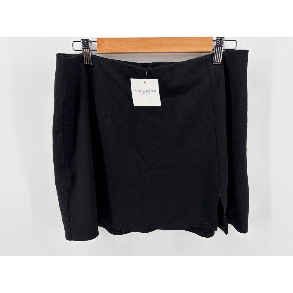 American Eagle Outfitters A-Line Mini Skirt, Summer Side Slit, Women L NWT